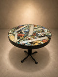 MULTI STONE INLAID ACCENT TABLE