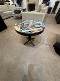 MULTI STONE INLAID ACCENT TABLE
