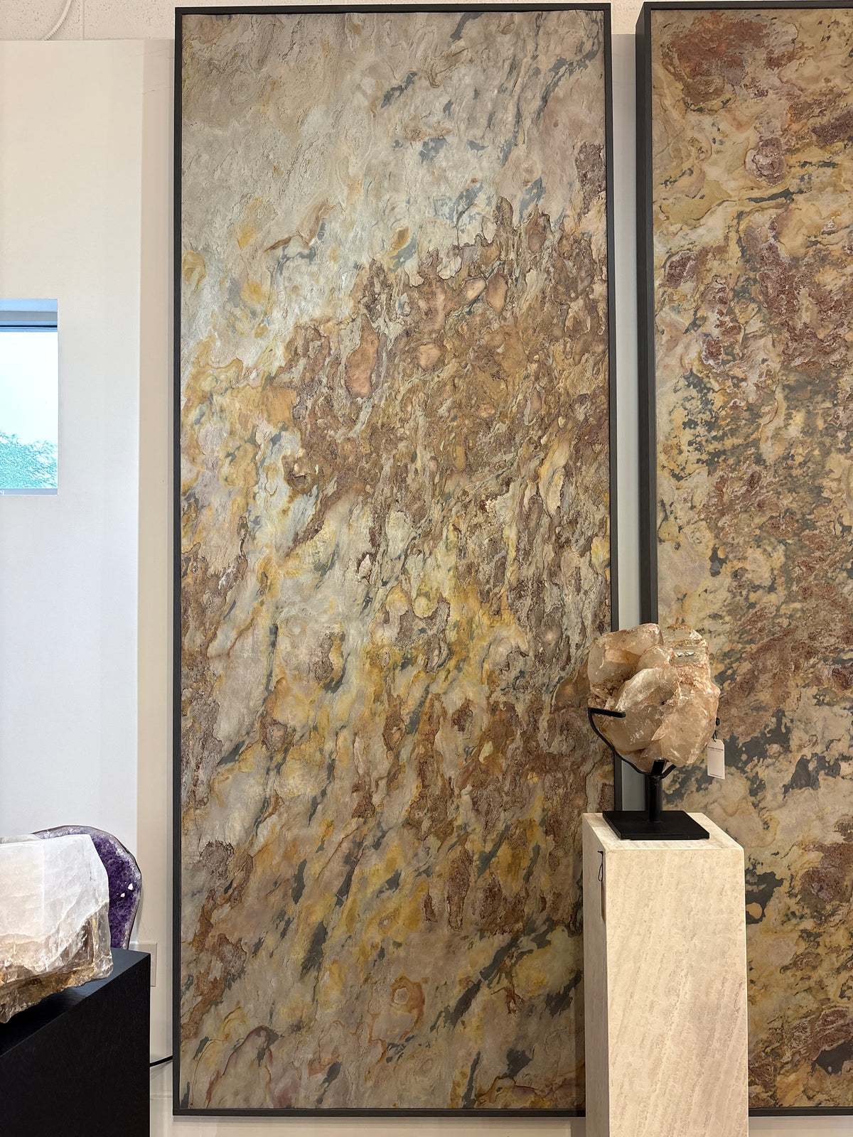Backlit stone panel
