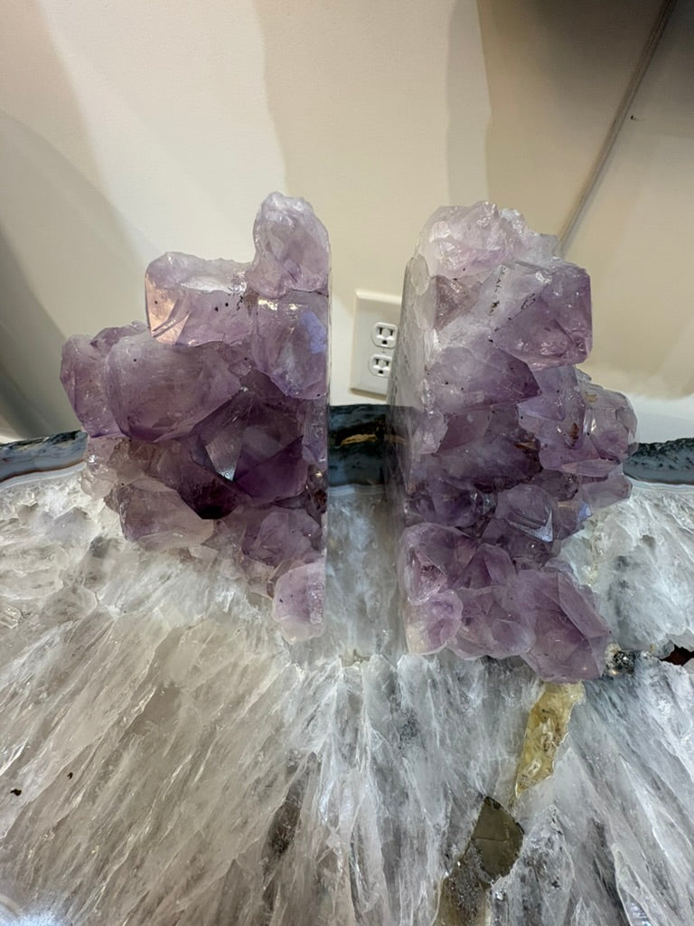 AMETHYST BOOKENDS