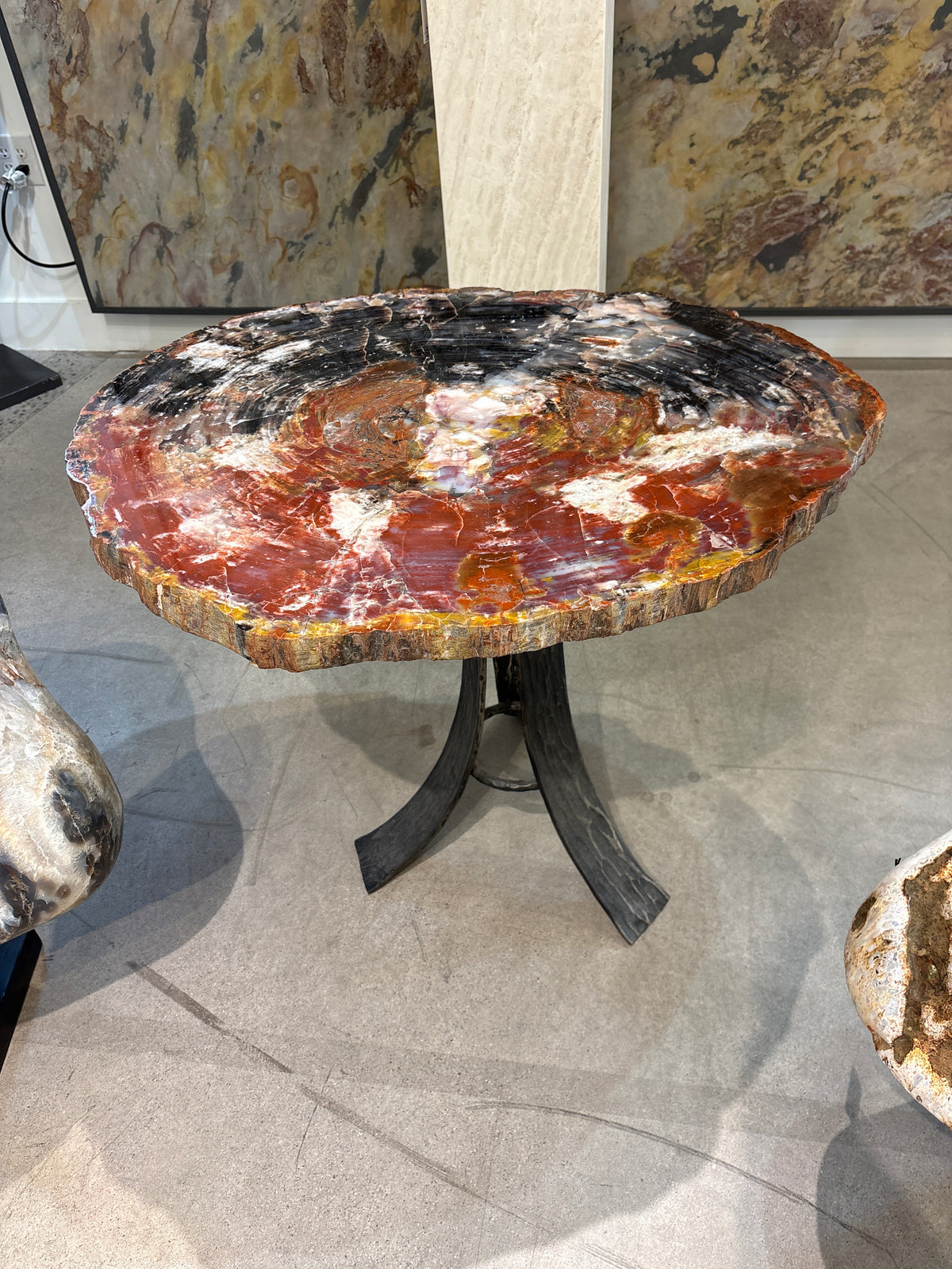 Petrified wood table.