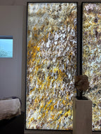 Backlit stone panel