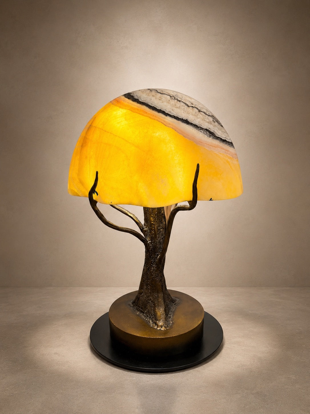 ONYX LAMP HAND FORGED
