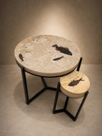FOSSIL FISH ACCENT TABLE