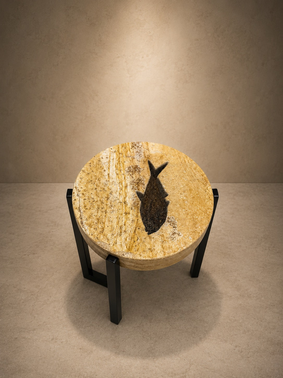 FOSSIL FISH ACCENT TABLE