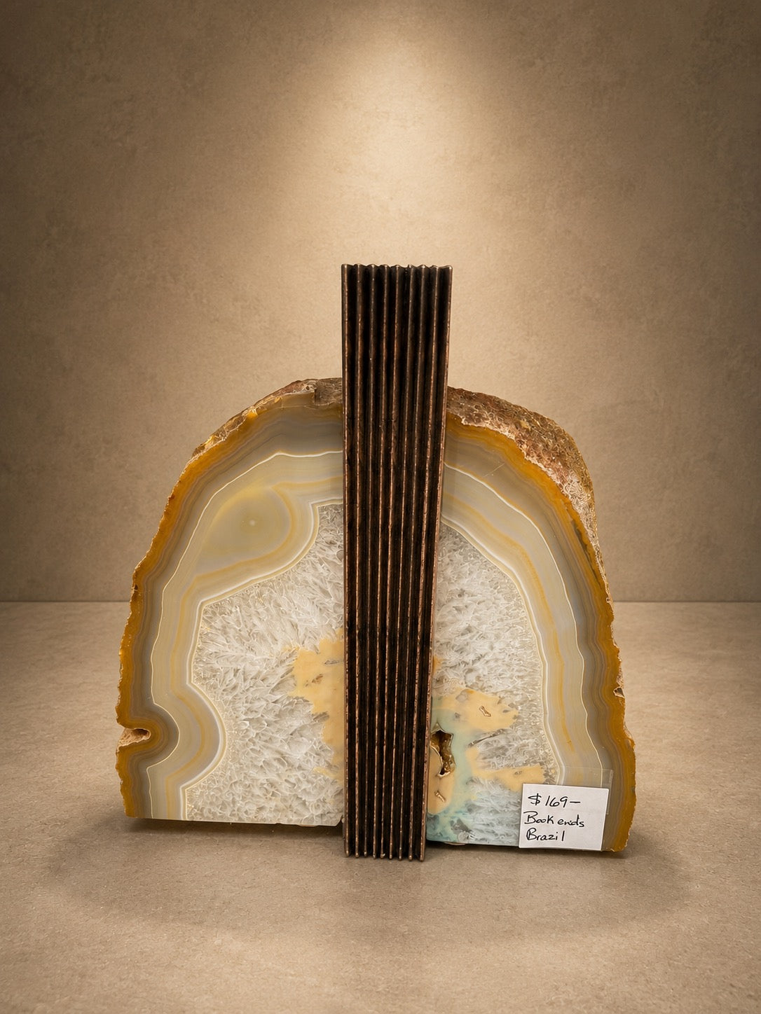 AGATE BOOKENDS