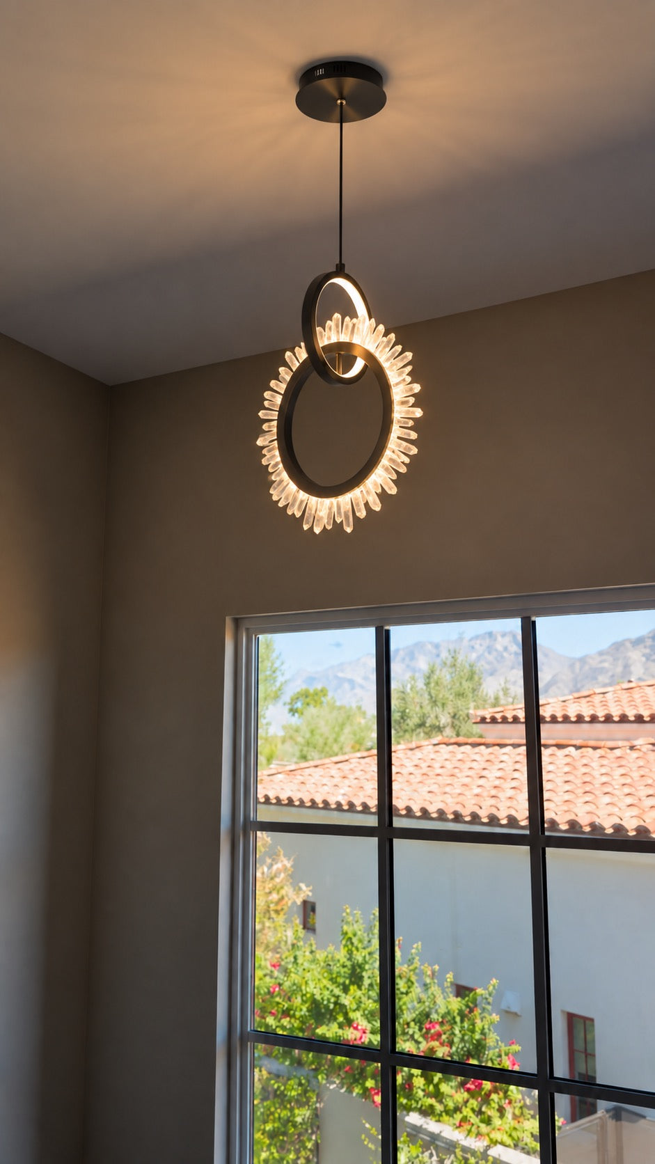Quartz Double Circle Chandlier